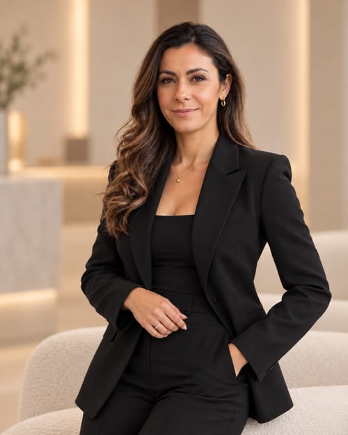 Blerina Hyska im schwarzen Blazer